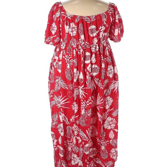 Red Print Dress - Picture 2 of 2